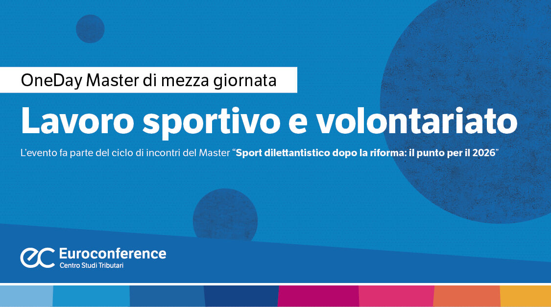 Immagine Lavoro sportivo e volontariato | Euroconference